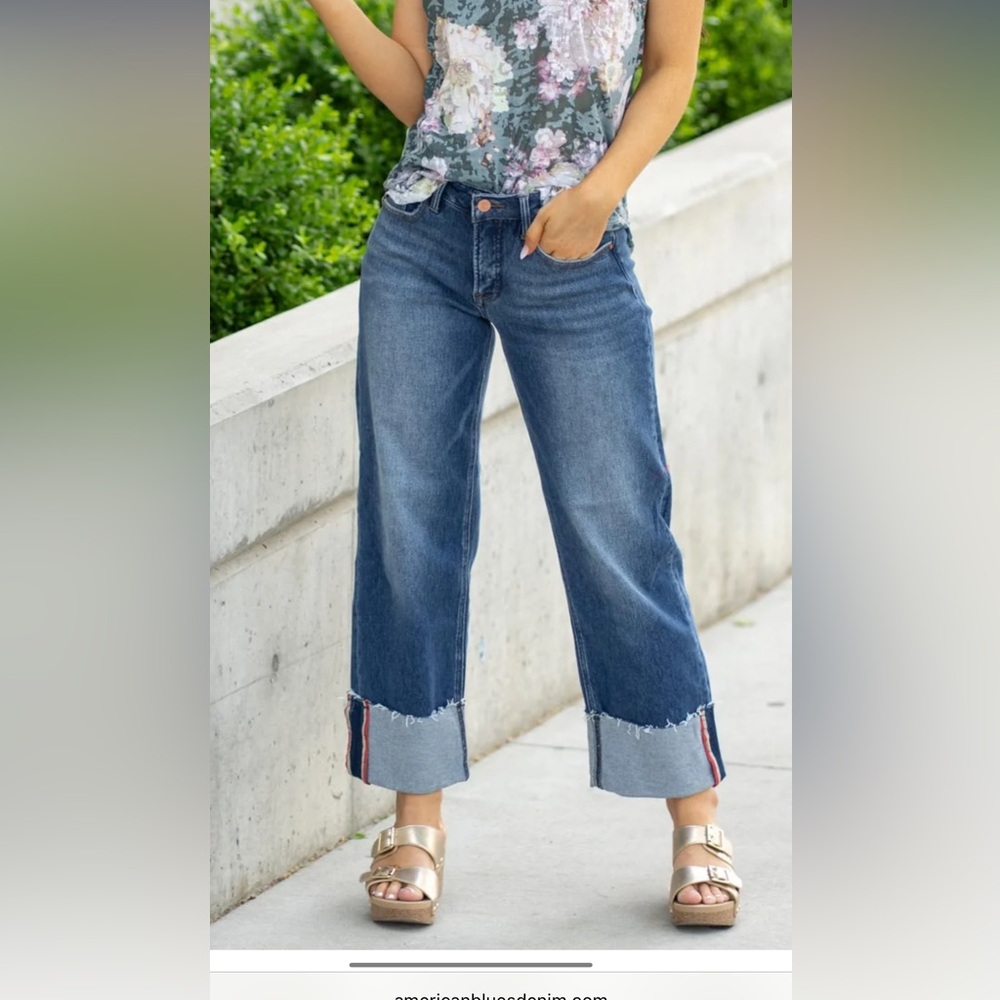 Risen Los Angeles Denim Jeans - Mid Rise Wide Leg